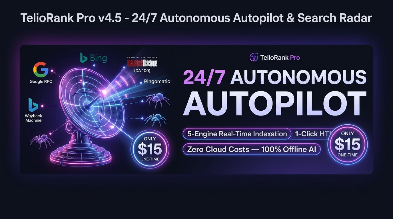 I will provide TelioRank Pro Autonomous Multi-Tier SEO Backlinks Software