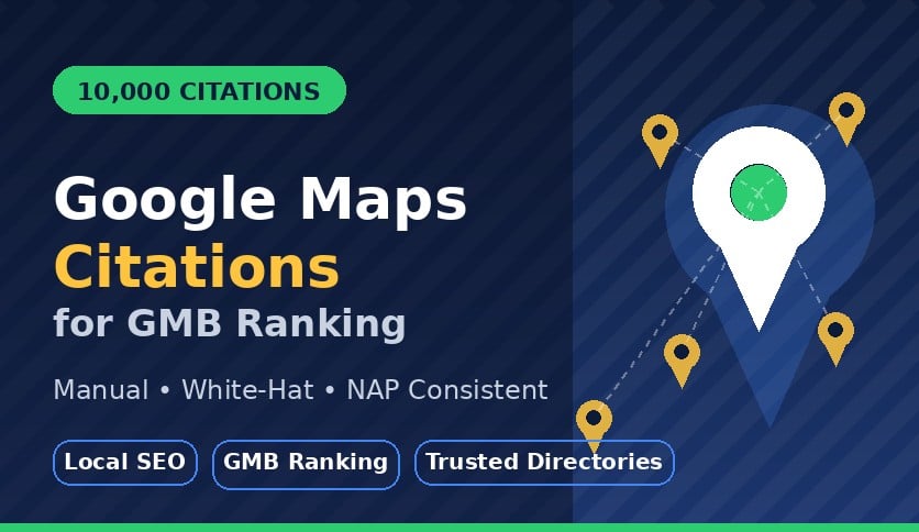 I will do 10000 Google Maps citations for GMB ranking...