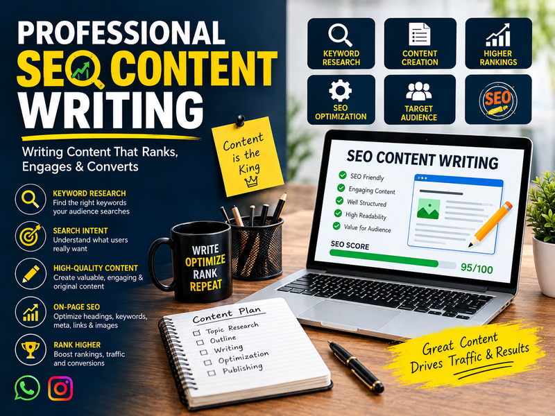 I Will Write Professional SEO Content, Articles &amp...