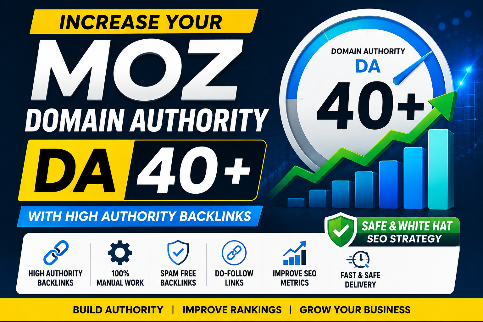I Will Increase Moz Domain Authority DA 40+ With Quality Authority Backlinks