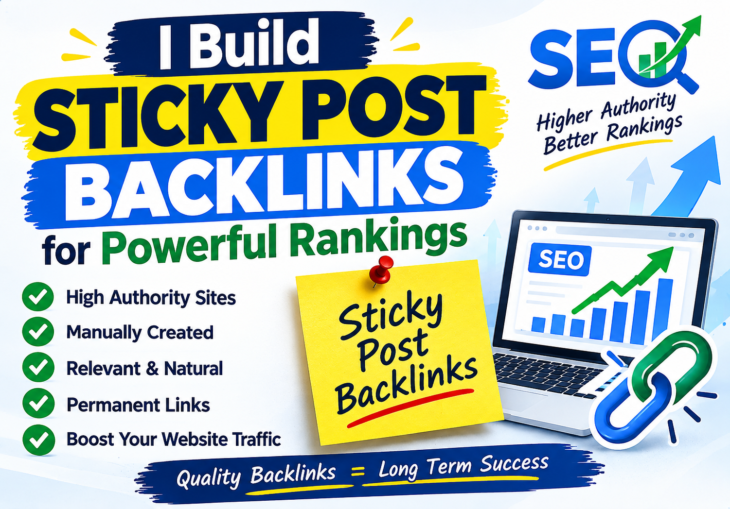 I build 450 Sticky Post backlinks for powerful rankings