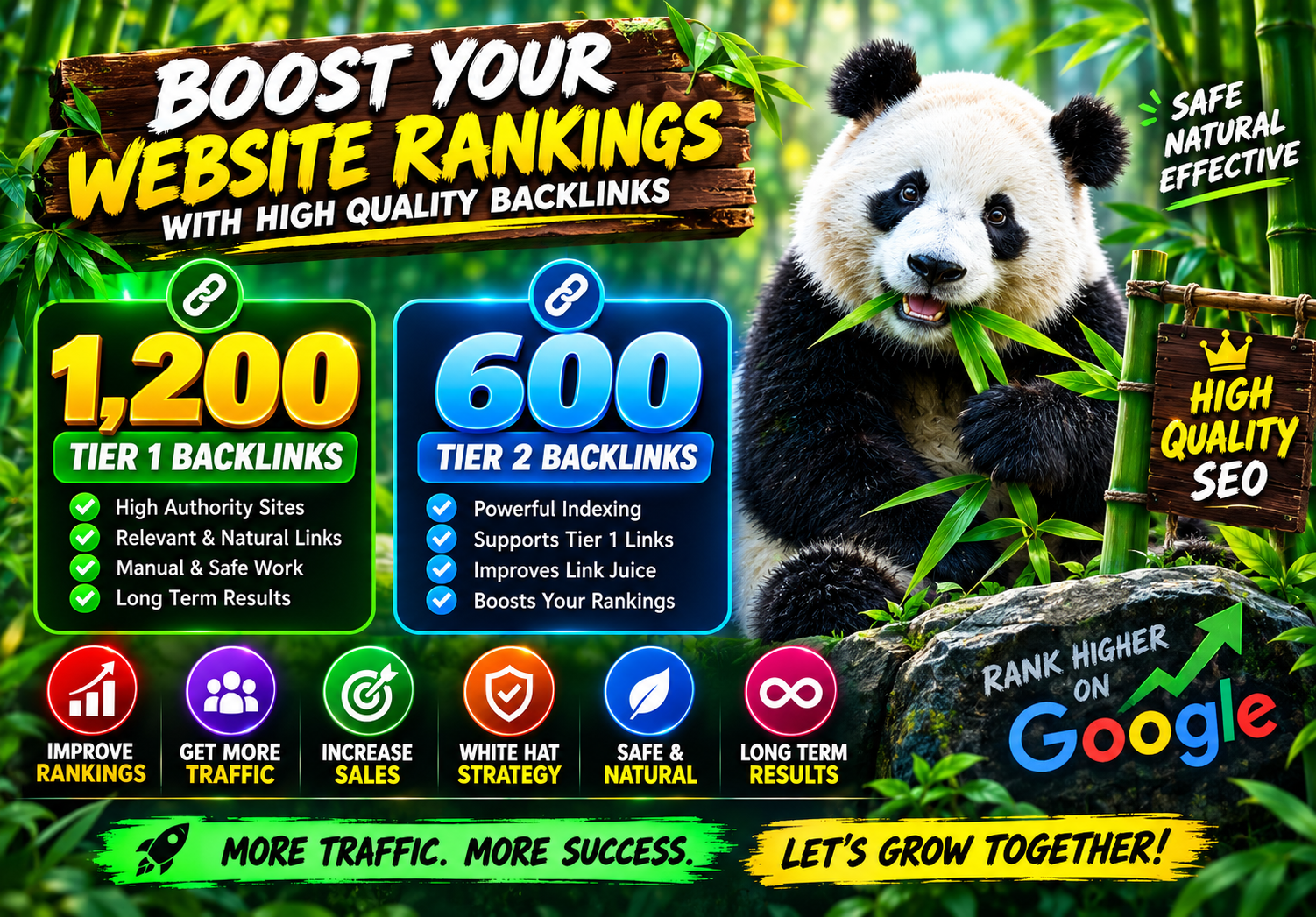 Build 1,200 Tier 1 + 600 Tier 2 SEO Backlinks for Powerful Rankings