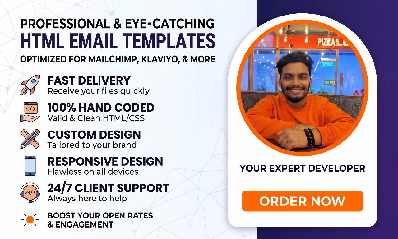 I will build a custom, responsive HTML email and new...