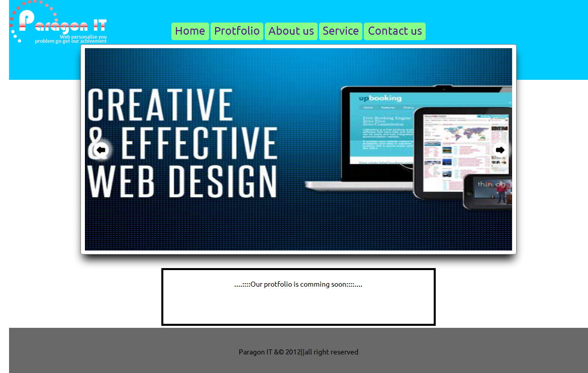I am create full web page design 