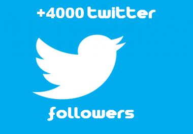 I will give you 4000 real twitter followers without password
