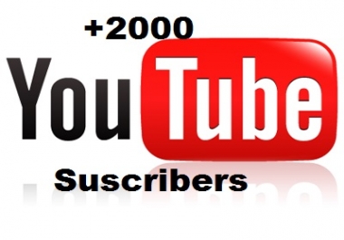 I will give you 2000 real subscribers to your YouTube channel without passwords