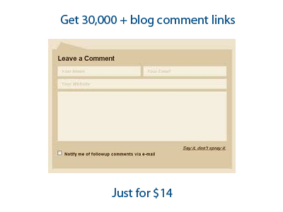 40,000 blog comment links for your website