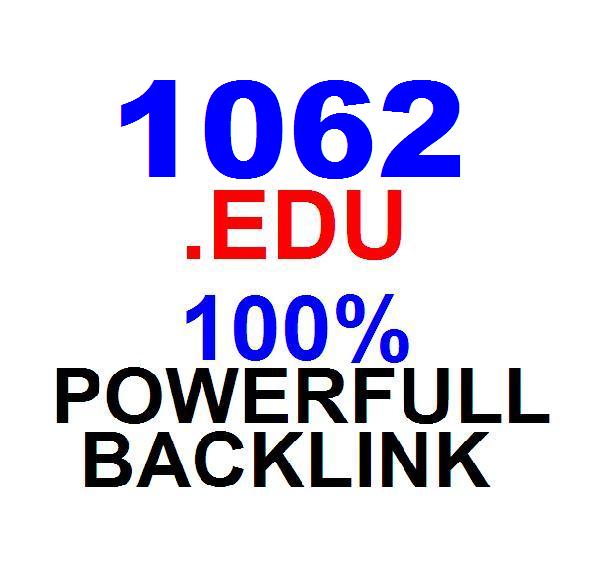 create 1062 Super .EDU Instant Backlink GUARANTEE for boost your website rangking in Search Engine Guarantee