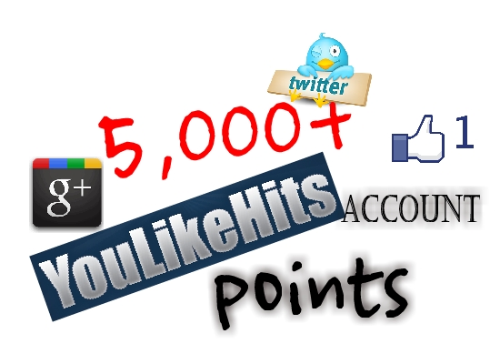 give you an Youlikehits account with more than 5000 POINTS, get also my special bonus only