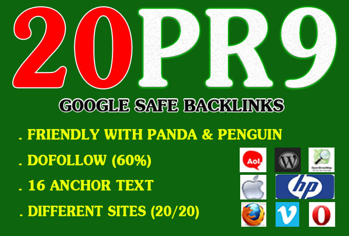 manually create 20+ PR9 backlinks from 20+ PR9 AUTHORITY Sites + Premium Indexing Service (LINDEXED) + Full Report
