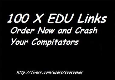 build Google Panda and Penguin Friendly Quality 100 x edu backlinks 