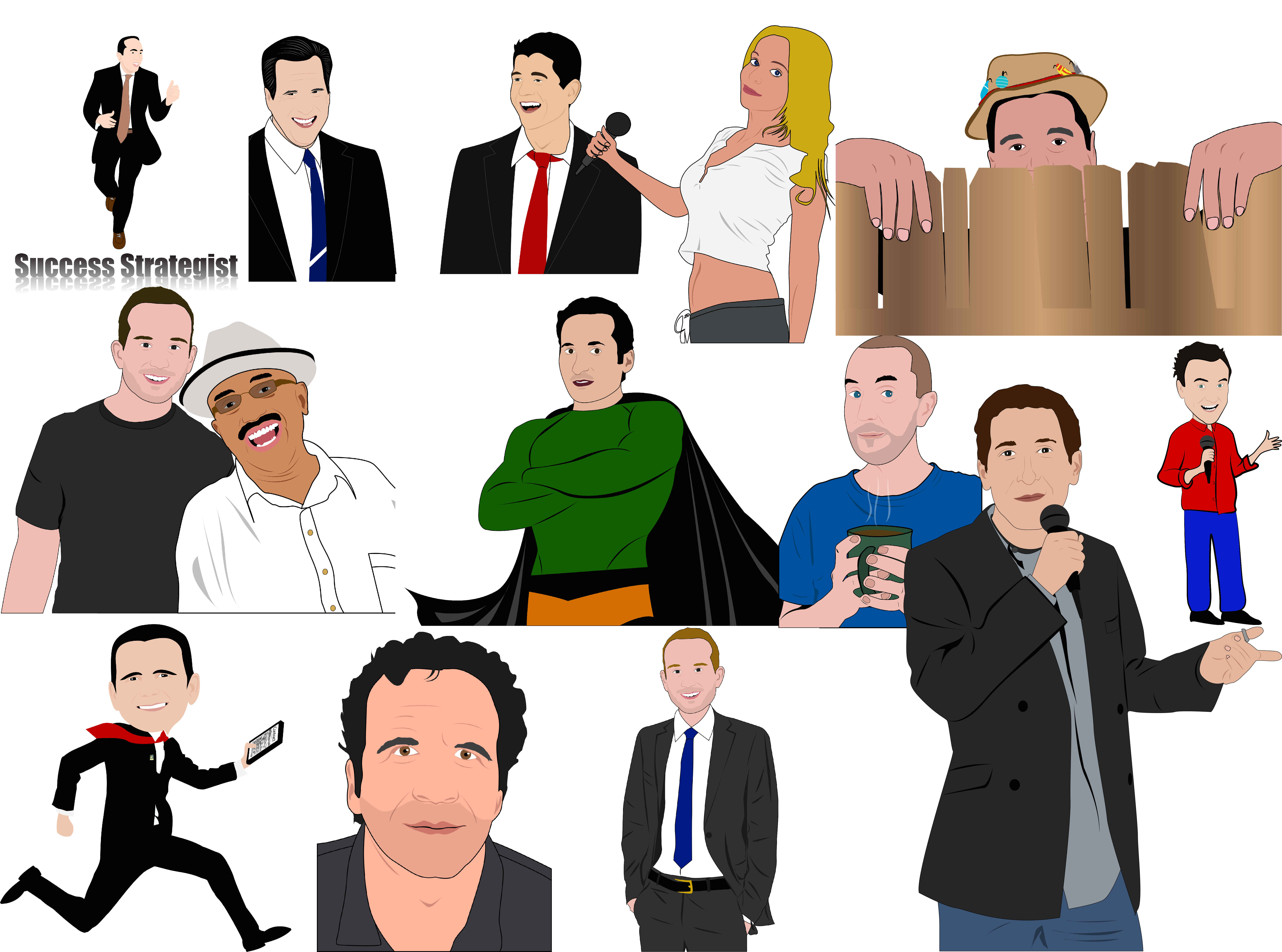 make a cartoon of you or your friend to caricature cartoon in vector use adobe illustrator , you can put message slogan or anything you want