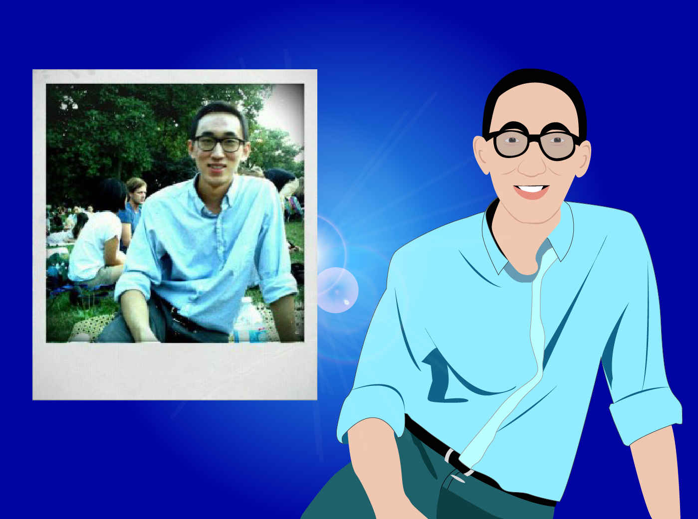 make a cartoon of you or your friend to caricature cartoon in vector use adobe illustrator , you can put message slogan or anything you want