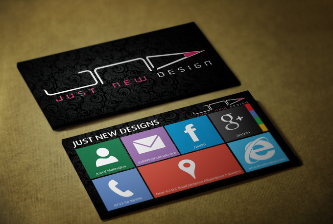 I will design stylish Windows 8 looking business card