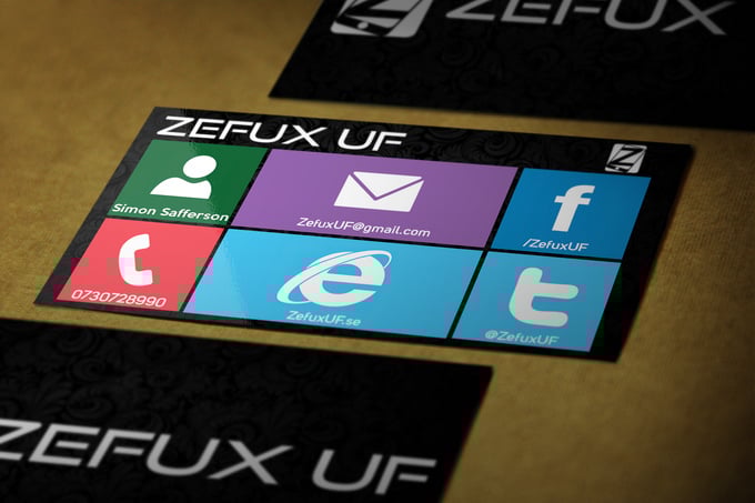 I will design stylish Windows 8 looking business card 