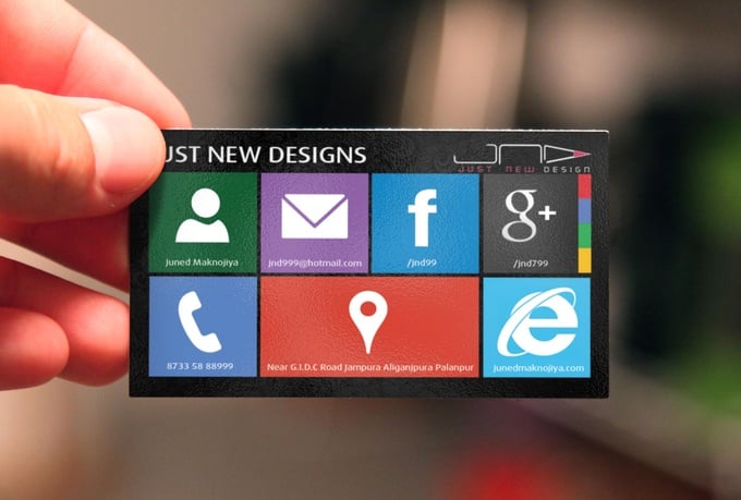 I will design stylish Windows 8 looking business card 