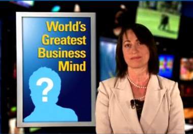 create a CNN Style NeWS Broadcast Video featuring You as Worlds GReATEST BUSiNESS MiND 