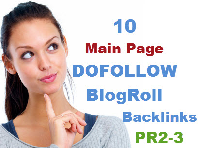 give you for a month 10 main page dofollow backlinks from 10 websites with pr2 to pr3 low obl