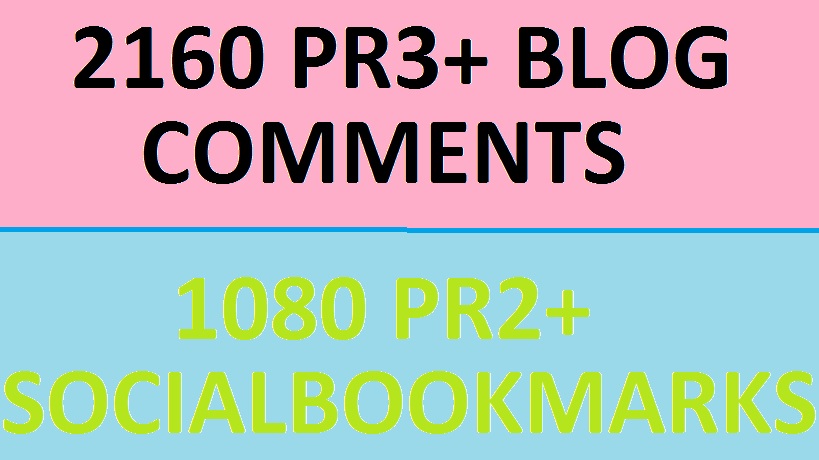 Wil Create 720 PR3+ Blog Commenting Backlinks + 240 PR1+ Social Bookmarks Drip Feeding over 30 Days
