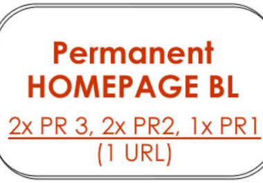give you 5X Permanent HOMEPAGE Backlinks from Pagerank 2x PR3, 2x PR2, 1x PR1 blogs 