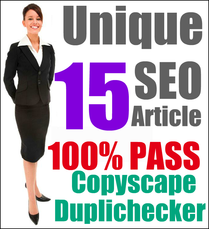 Give 15 UNIQUE Articles That Pass Copyscape & Duplichecker Test On Any Keyword