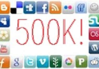 tweet your message to over 500,000 friends on my Social Networks 