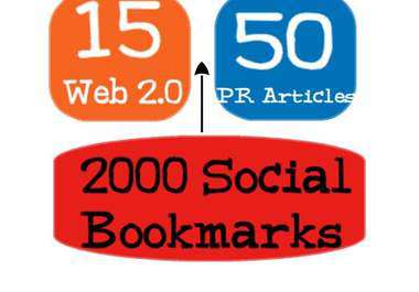 will create 75 PR3 to PR8 seo LlNKWHEEL and 2000 social bookmarking backlinks for 
