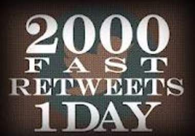 deliver 8000 RETWEETS + 8000 favorites and promote it to 400,000 followers within 12 hours 