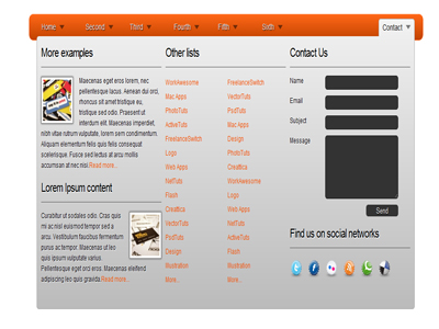 offer you CSS Mega Drop Down Menu