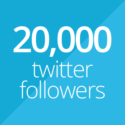 20,000 Twitter followers