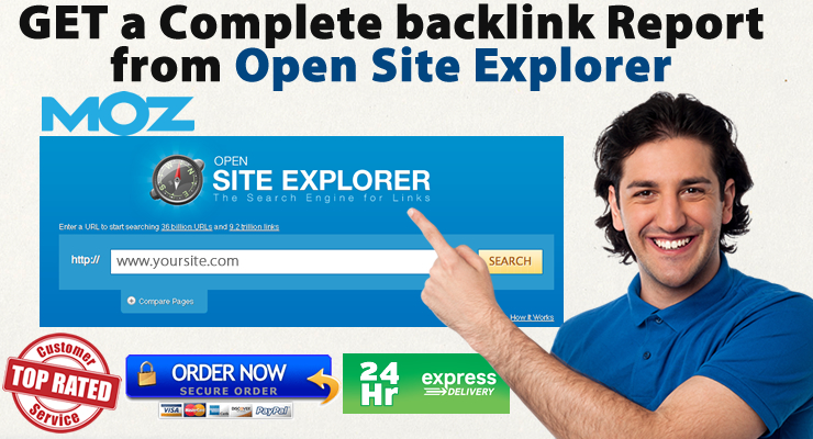 Give You Complete backlink Report from Open Site Explorer (MOZ)