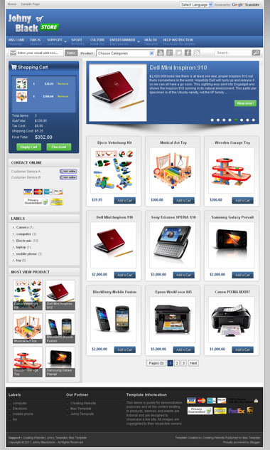 Create Best Template Online Stores on Blogspot