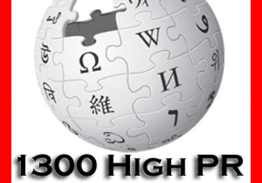 make high pr 1330 wiki contextual links from 1300 unique wiki quality sites will ping and index for extra