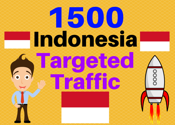 1500 INDONESIA TARGETED Human traffic to your web or blog site Get Adsense safe Good Alexa rank