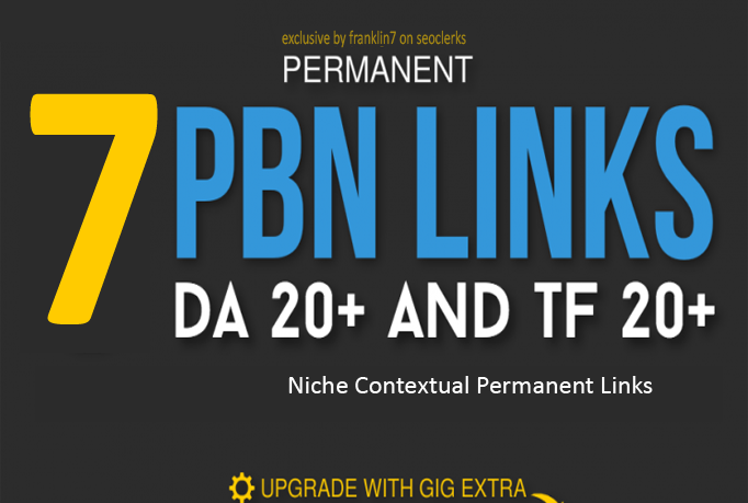 7 High Trust Flow Permanent Niche Contextual Home Page PBN Backlinks