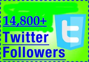 create an account with Real Looking twitter followers that is around 14800++ without your admin access 