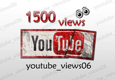 Work on no less than 1500 Real Human YOUTUBE Views
