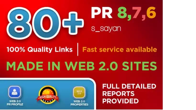 I will create 80 Real High Pr BACKLINKS, Dofollow PR...