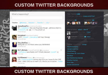 design a custom Twitter background