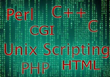 help you with html, php, Perl, cgi, C, C++ programming and unix scripting