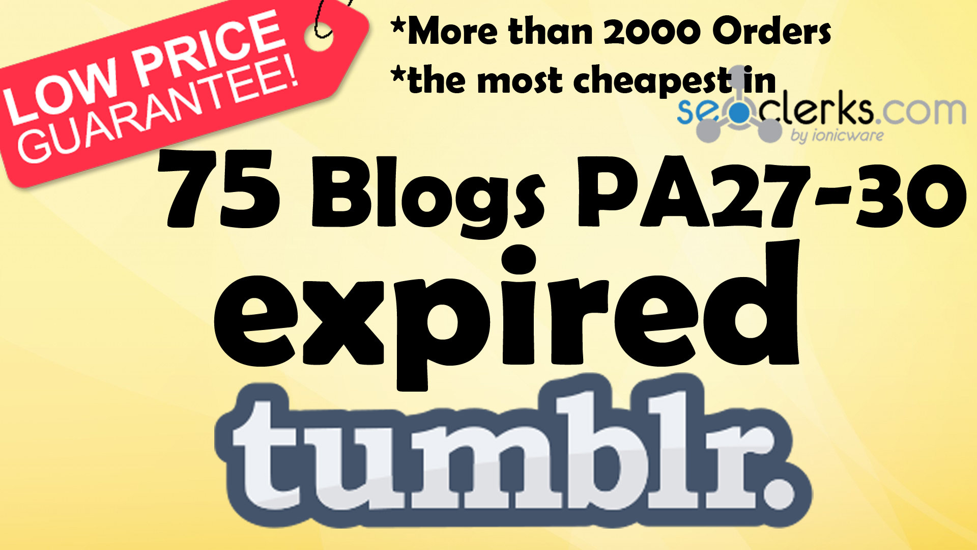 900+ Orders - I will provide 75 expired tumblr PA 27 -31