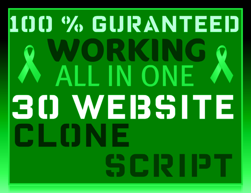 GIve You 30 Most Populer Website Clone Script