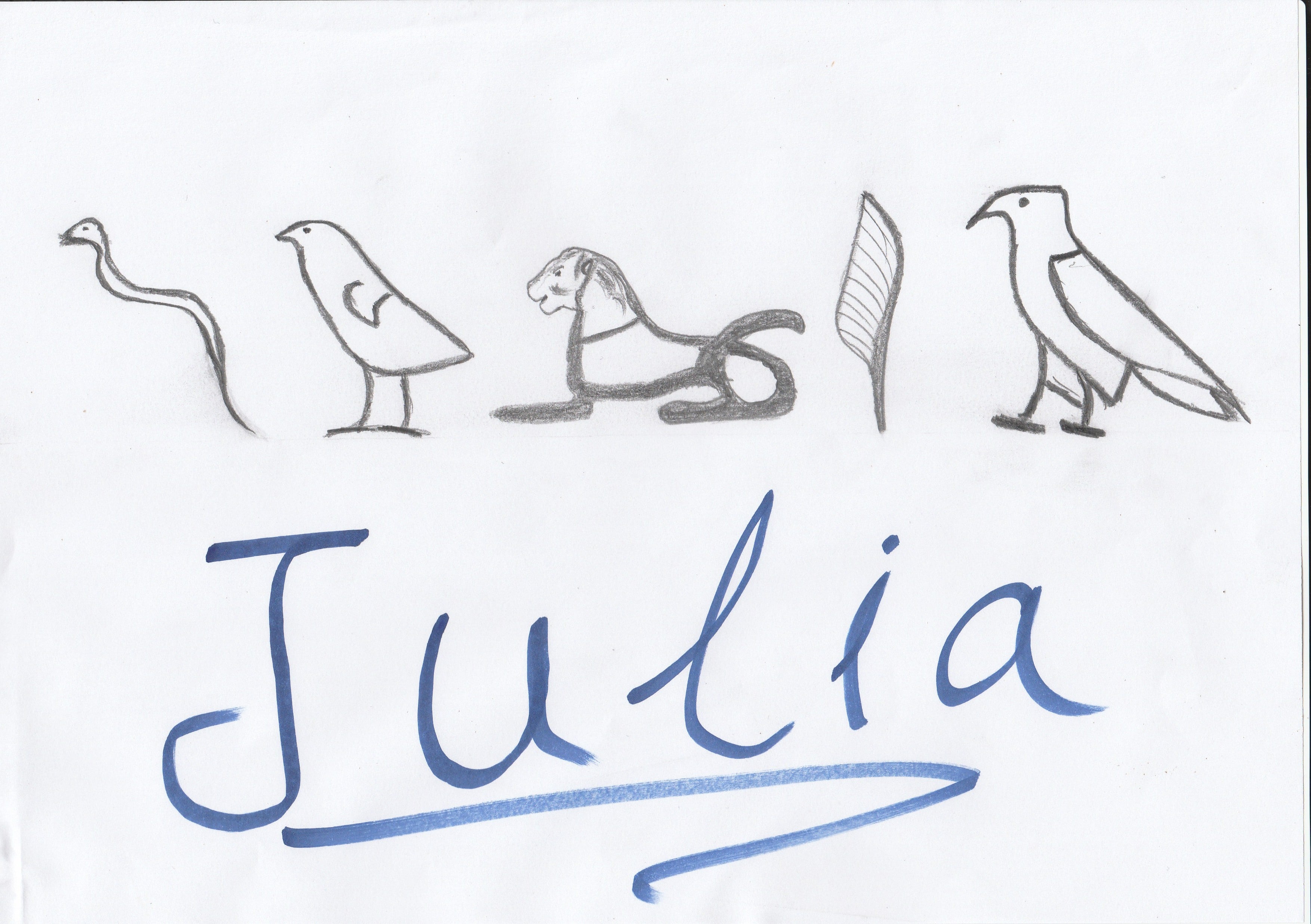 write your name with Hieroglyphic calligraphy 