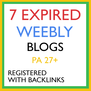 Register 7 Expired Weebly Blogs With Backlinks PA27+