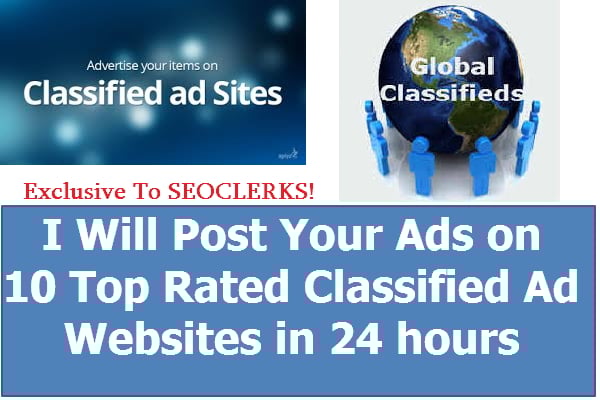 I will post your products on 15 high quality classified sites