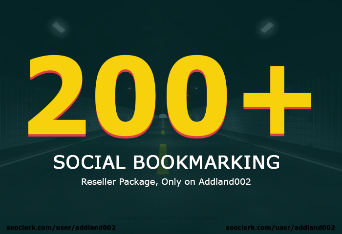 Add your site to 200+ SEO social bookmarks high quality backlinks, rss and ping