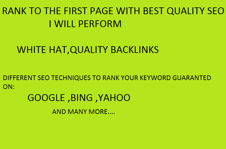 RANK YOUR WEBSITE ON FIRST PAGE OF GOOGLE