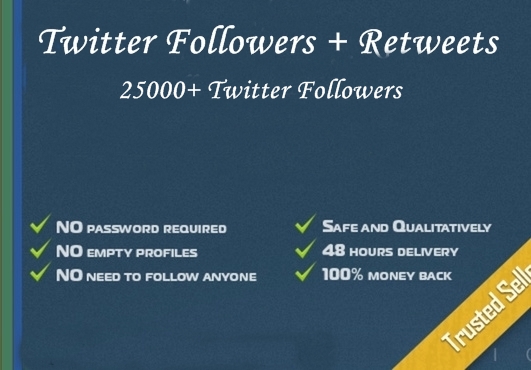 Quickly Add 25000+ Real Looking Twitter Followers In Your Account 