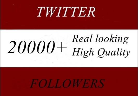 add SAFELY 20,000+ Twitter Followers, No Passwords needed