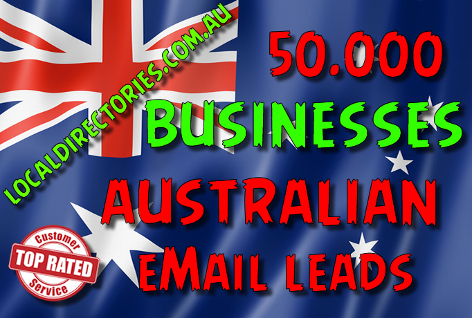 50000 Australian BUSINESSES leads